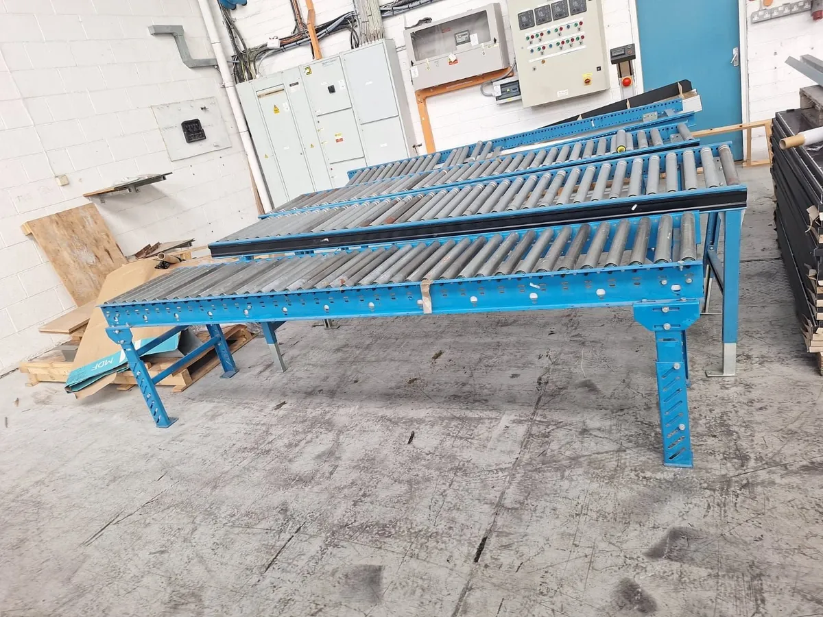 5 Heavy Duty Gravity Roller Conveyors – Approx. 3m - Image 2