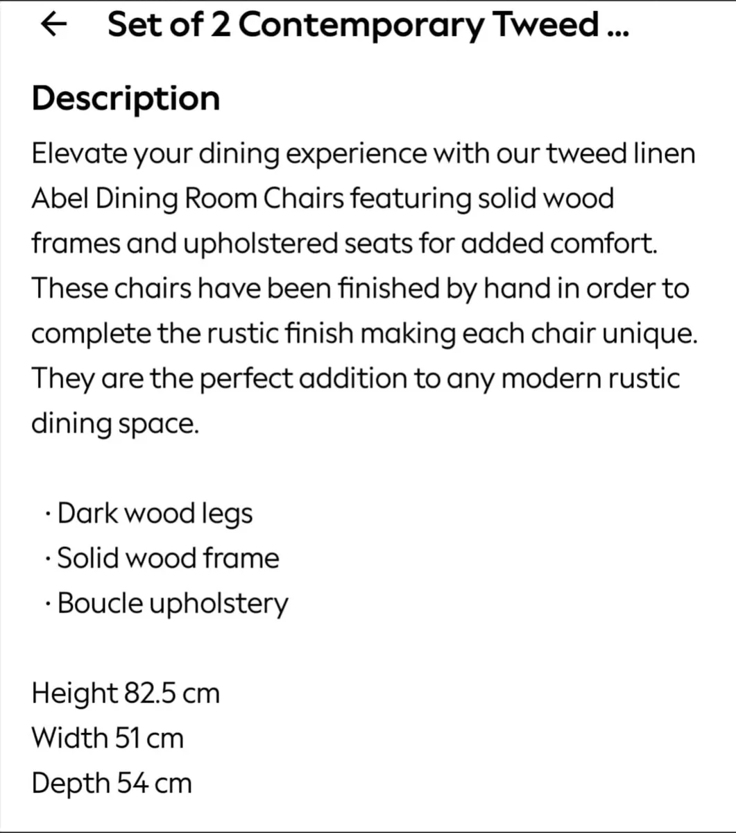 Dining Table Chairs - Image 2