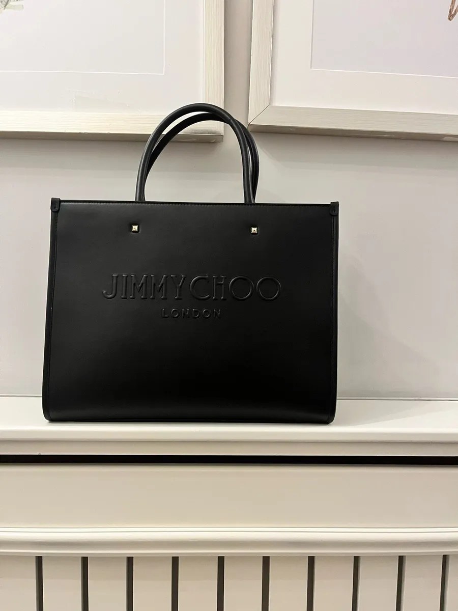 JIMMY CHOO AVENUE TOTE M BLACK CALF LEATHER - Image 1