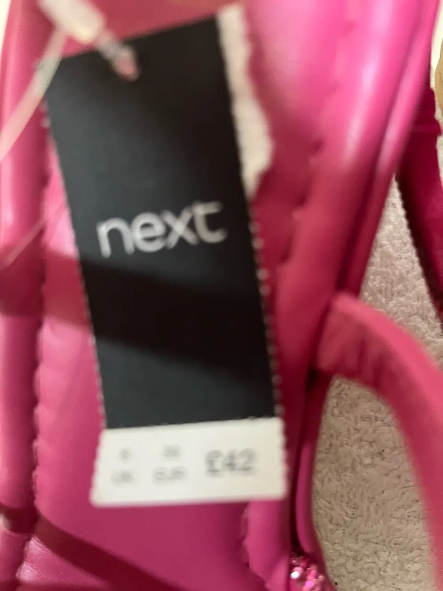 Brand New Pink Wedge Sandals - Size 6 / 39 - Image 3