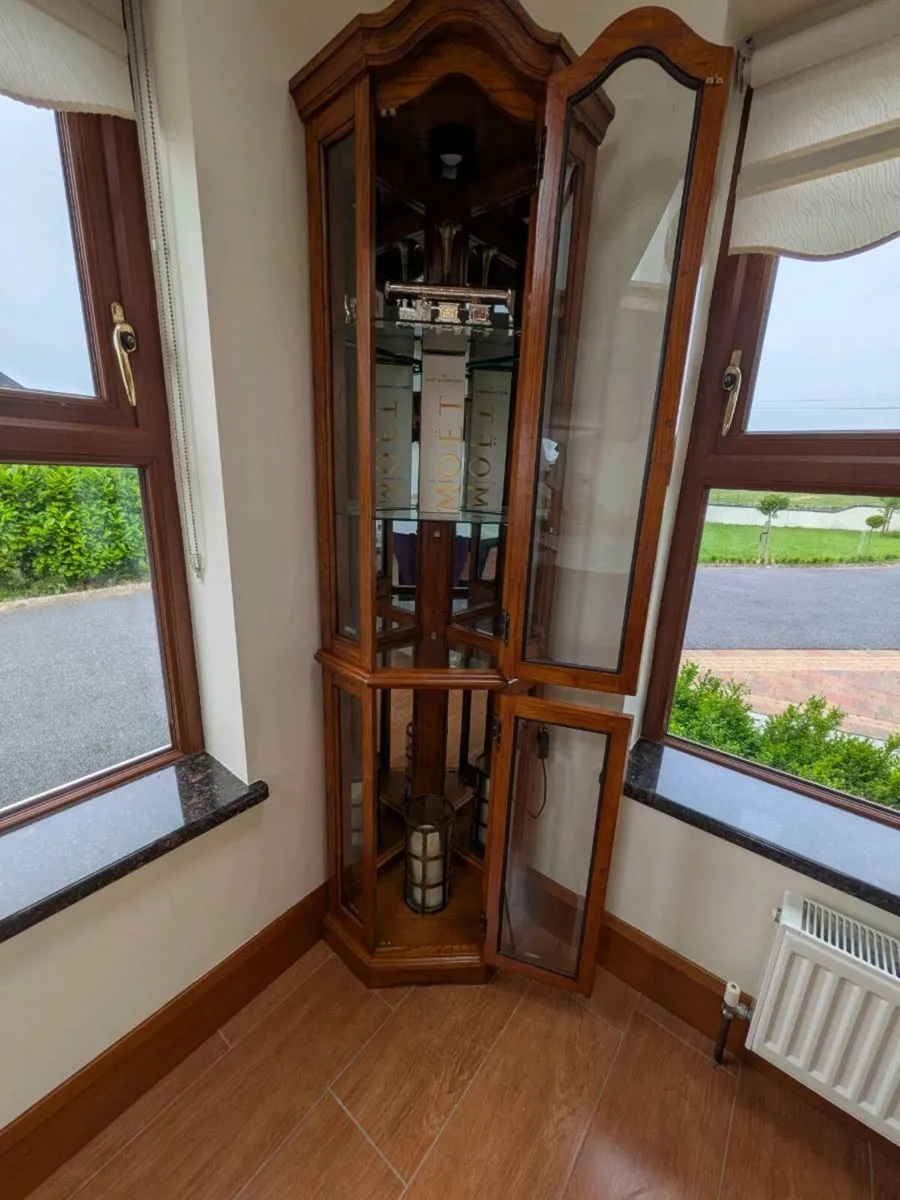 Glass display corner cabinet - Image 2