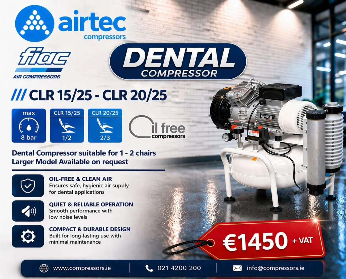 COMPRESSOR- DENTAL AIR COMPRESSOR - IN STOCK - Image 1