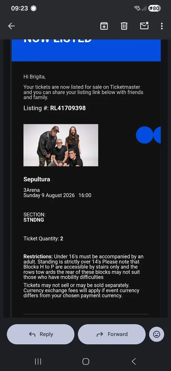Concert ticket - Image 2