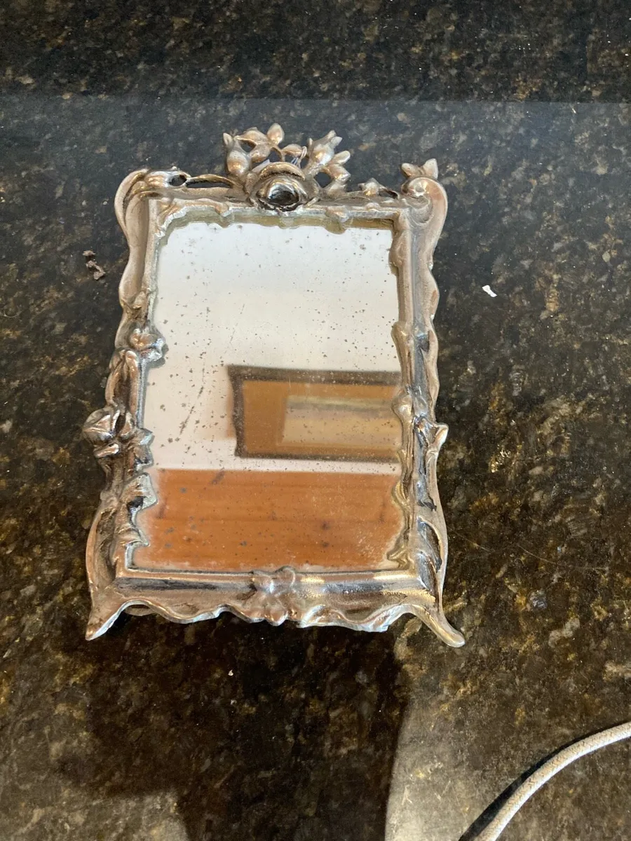 Vintage metal frame mirror - Image 2