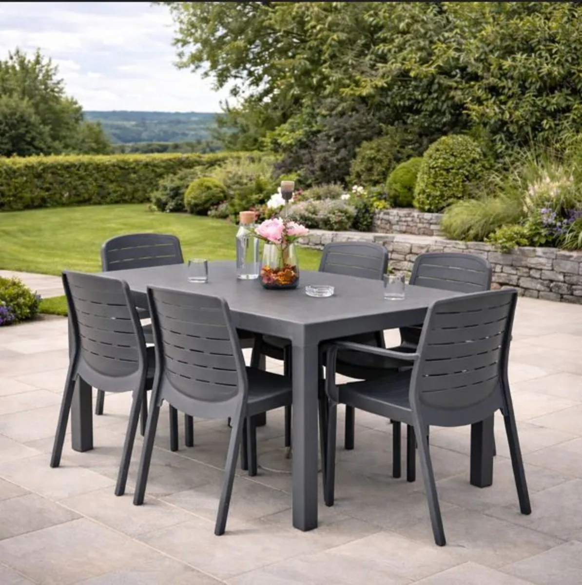 🌟 Cedargrain 6 Seat Table & Chairs Free Shipping - Image 1