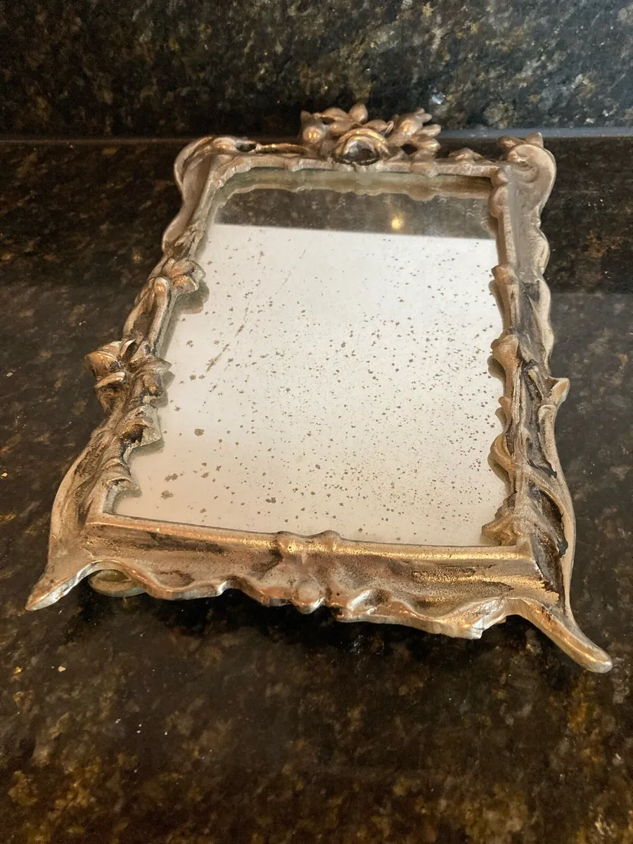Vintage metal frame mirror - Image 4