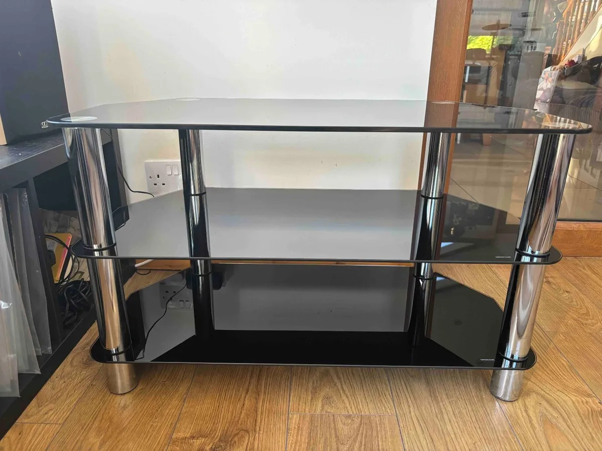 Glass & Chrome TV / Video Stand / Media Unit - Image 2
