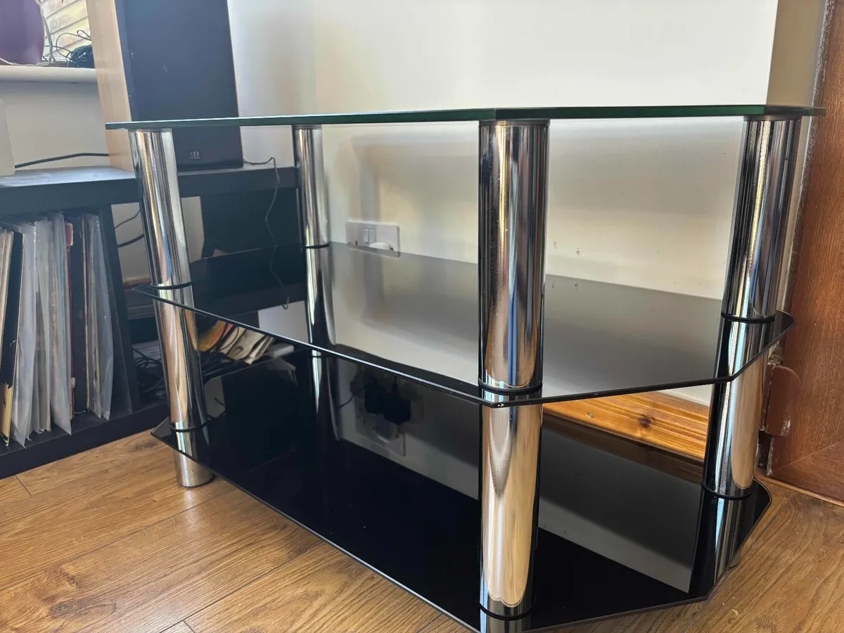 Glass & Chrome TV / Video Stand / Media Unit - Image 3