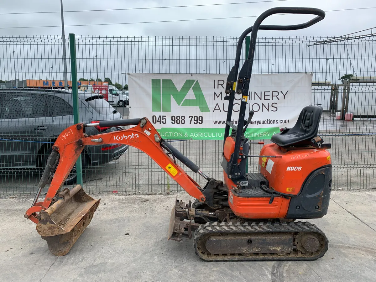 UNRESERVED 2018 KUBOTA K008 MINI EXCAVATOR - Image 4