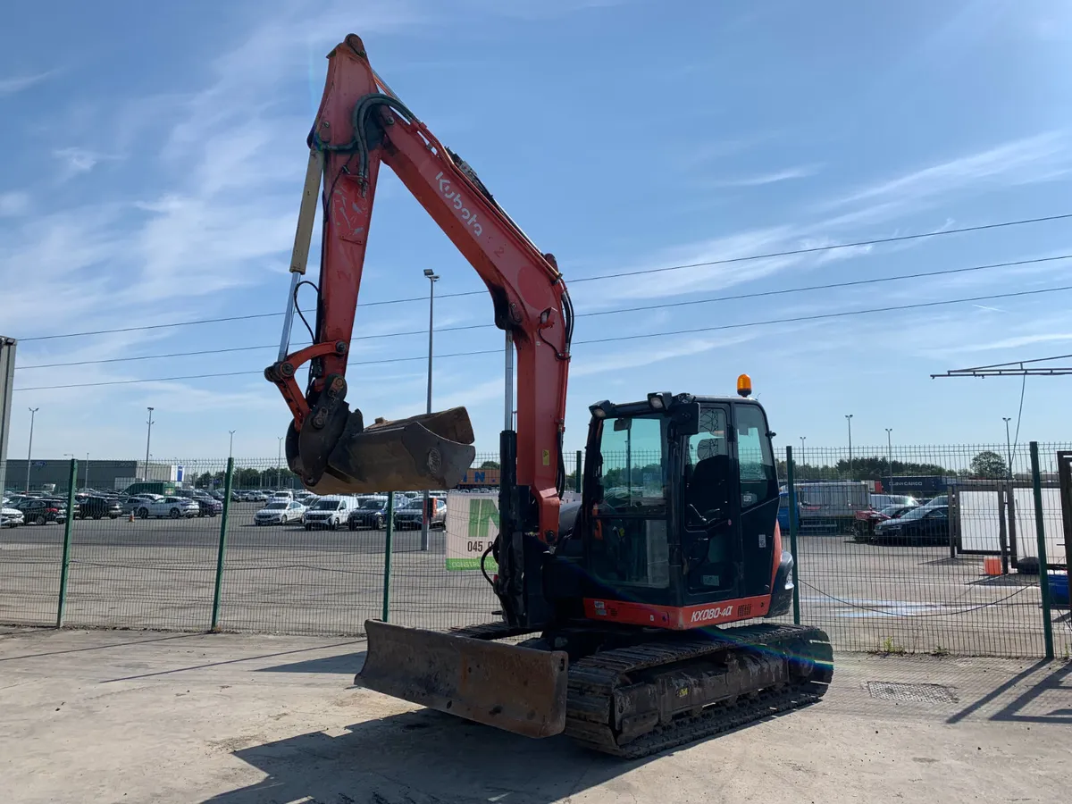 2017 KUBOTA KX080 ZERO TAIL 8T EXCAVATOR FOR AUCT - Image 2