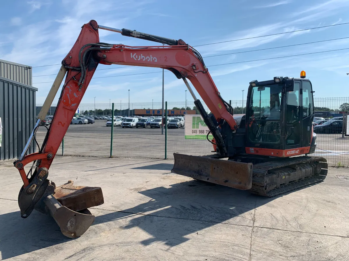 2017 KUBOTA KX080 ZERO TAIL 8T EXCAVATOR FOR AUCT - Image 1