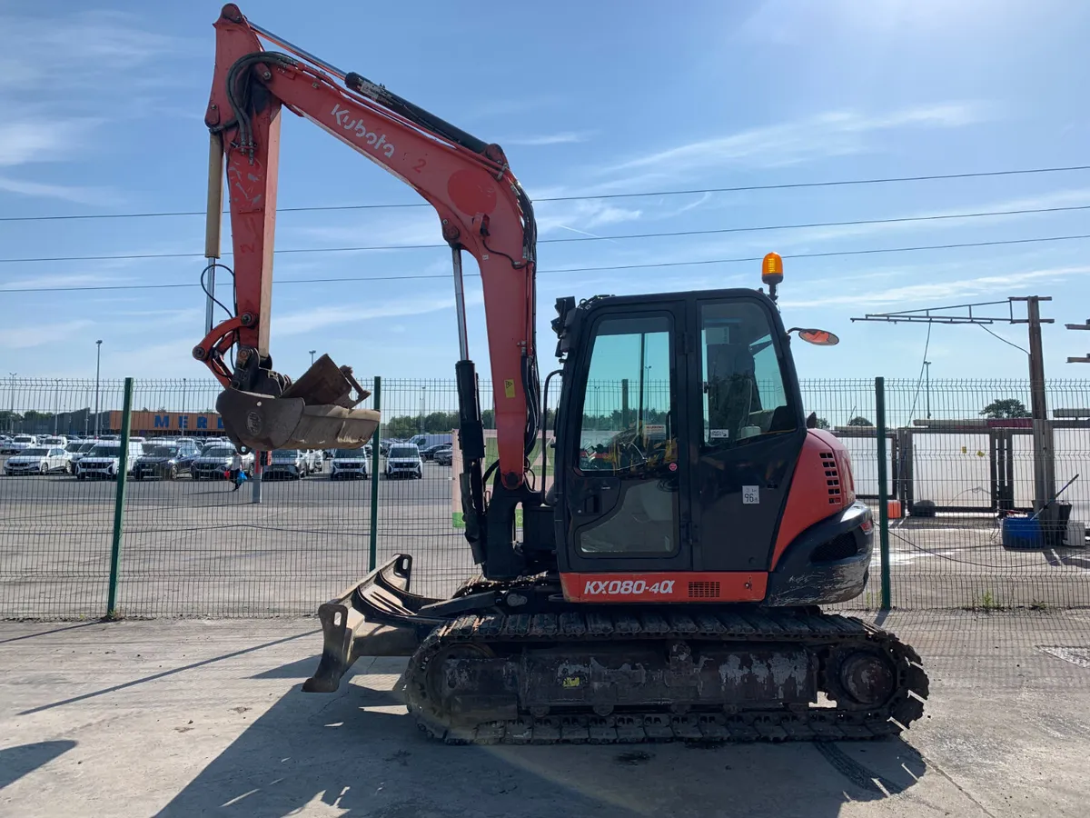 2017 KUBOTA KX080 ZERO TAIL 8T EXCAVATOR FOR AUCT - Image 4