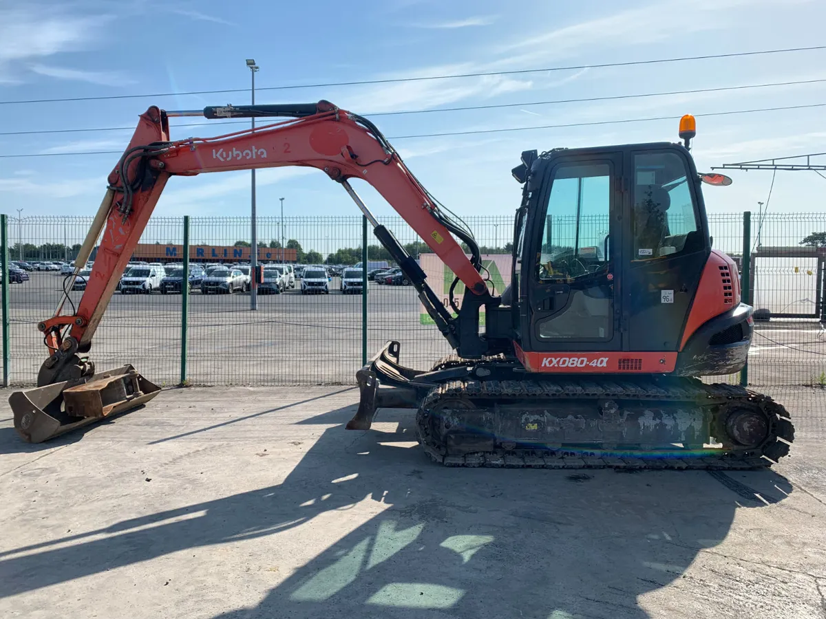 2017 KUBOTA KX080 ZERO TAIL 8T EXCAVATOR FOR AUCT - Image 3