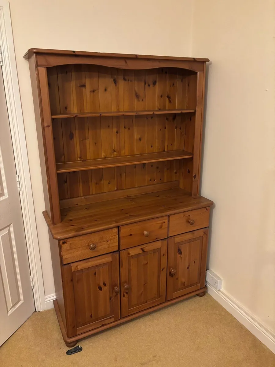 Dark wood cabinet and drawers