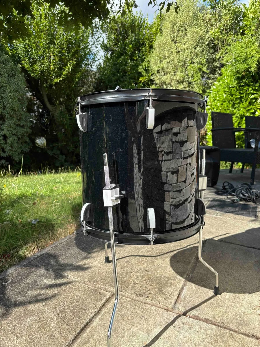 Fame 14"x14" Floor Tom – Piano Black - Image 2