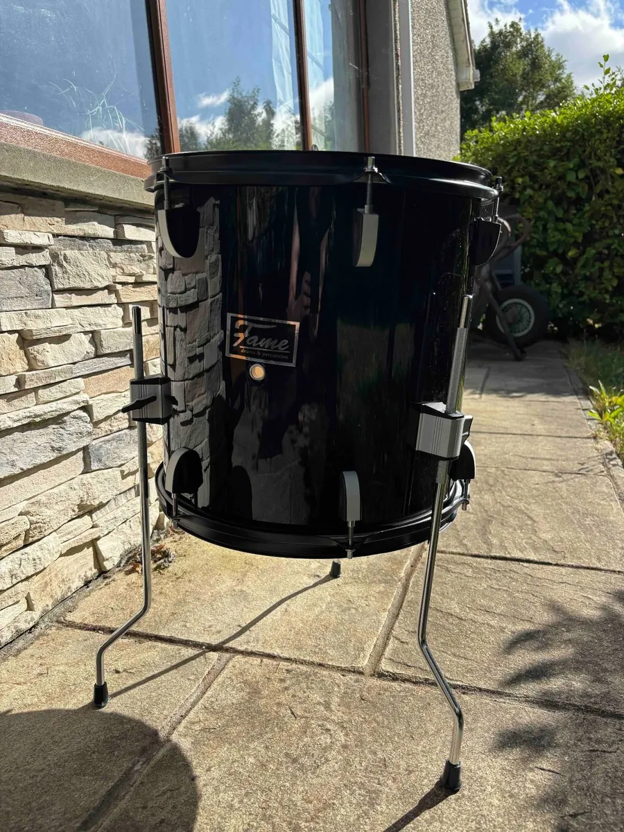 Fame 14"x14" Floor Tom – Piano Black - Image 3