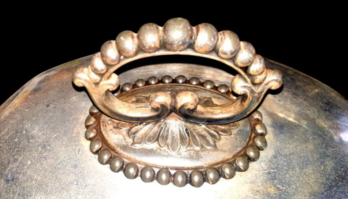 Antique Victorian Silver Plate Meat Dome - Image 3
