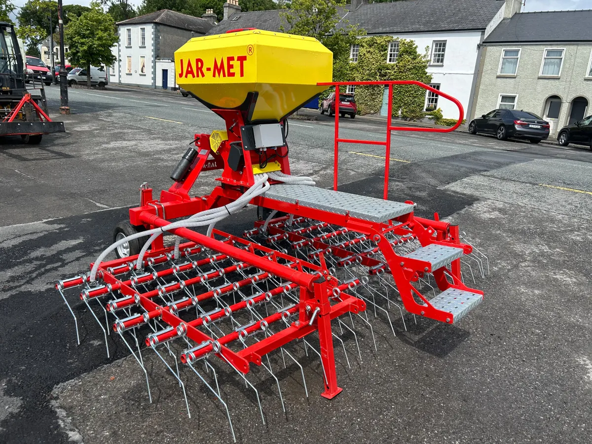 New Jarmet 3Metre Grass Harrow with Air Seeder - Image 3