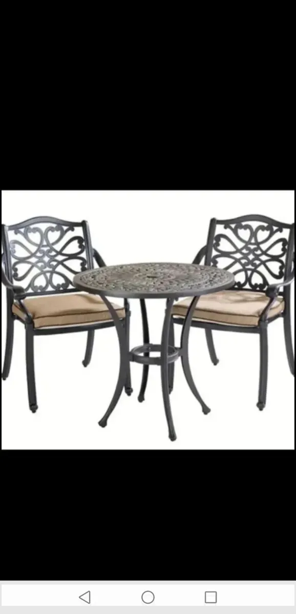 *CLEARANCE* Brand New Hartman Cast Alum Bistro Set - Image 3
