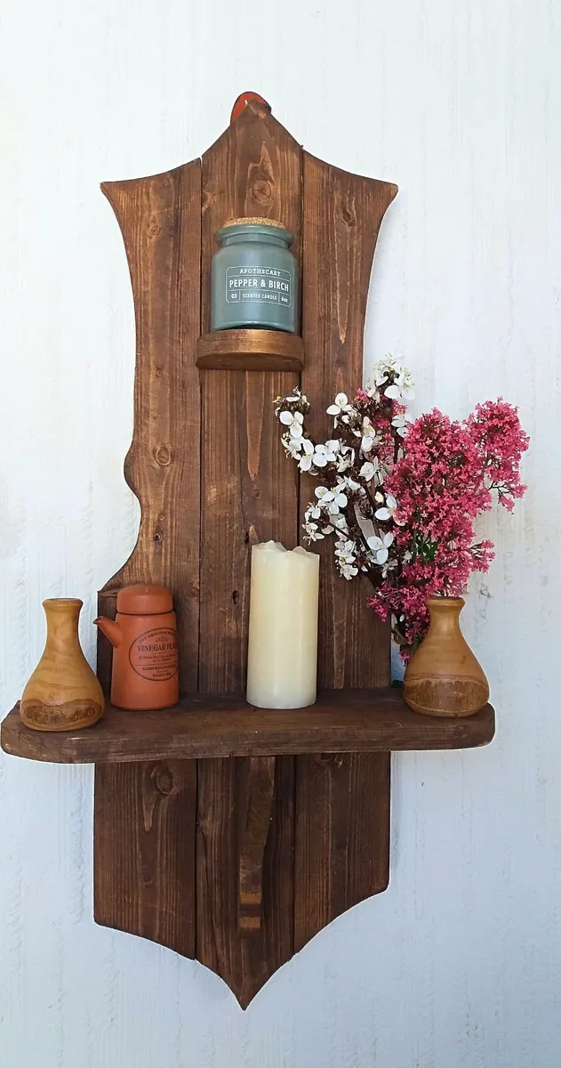NEW Rustic floating shelf display / storage - Image 4