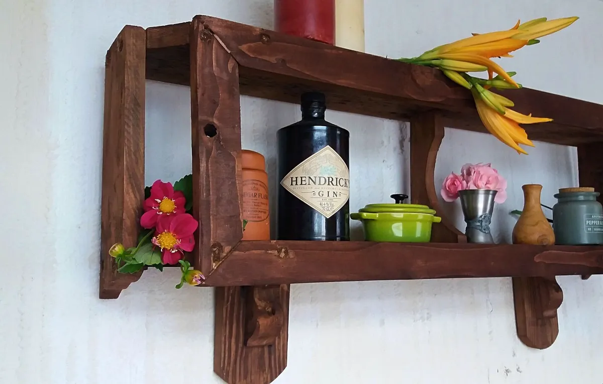 NEW Rustic Cubby Floating Shelf / Display - Image 3