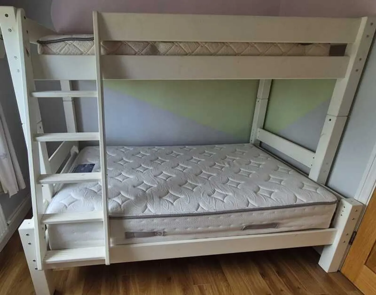 Kidz Bunk Bed, sold with 4ft Double Mattress (Bottom Bunk) - Image 1