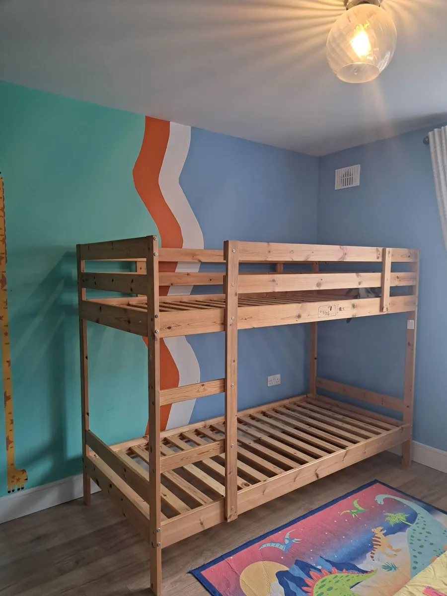 Wooden Bunk bed with Mattresses - Image 1
