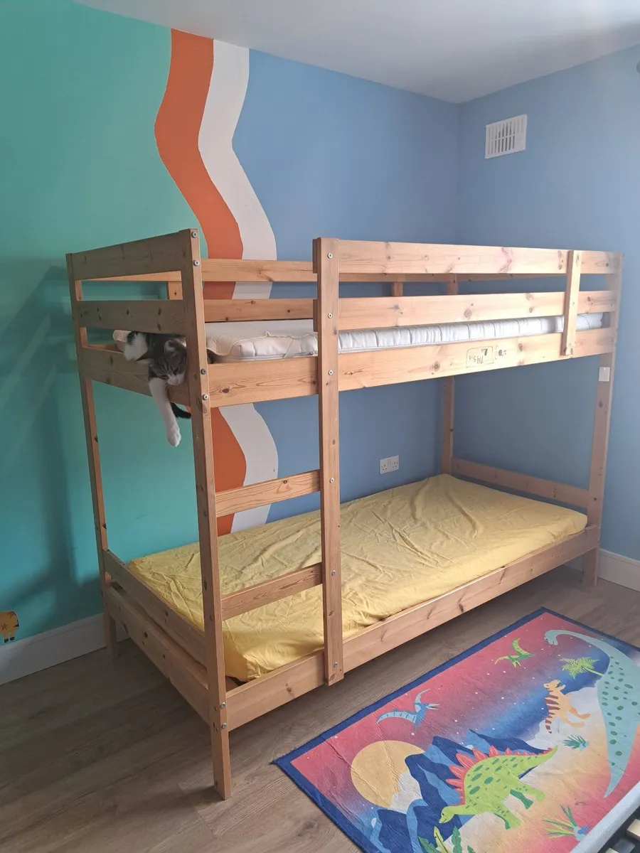 Wooden Bunk bed with Mattresses - Image 2