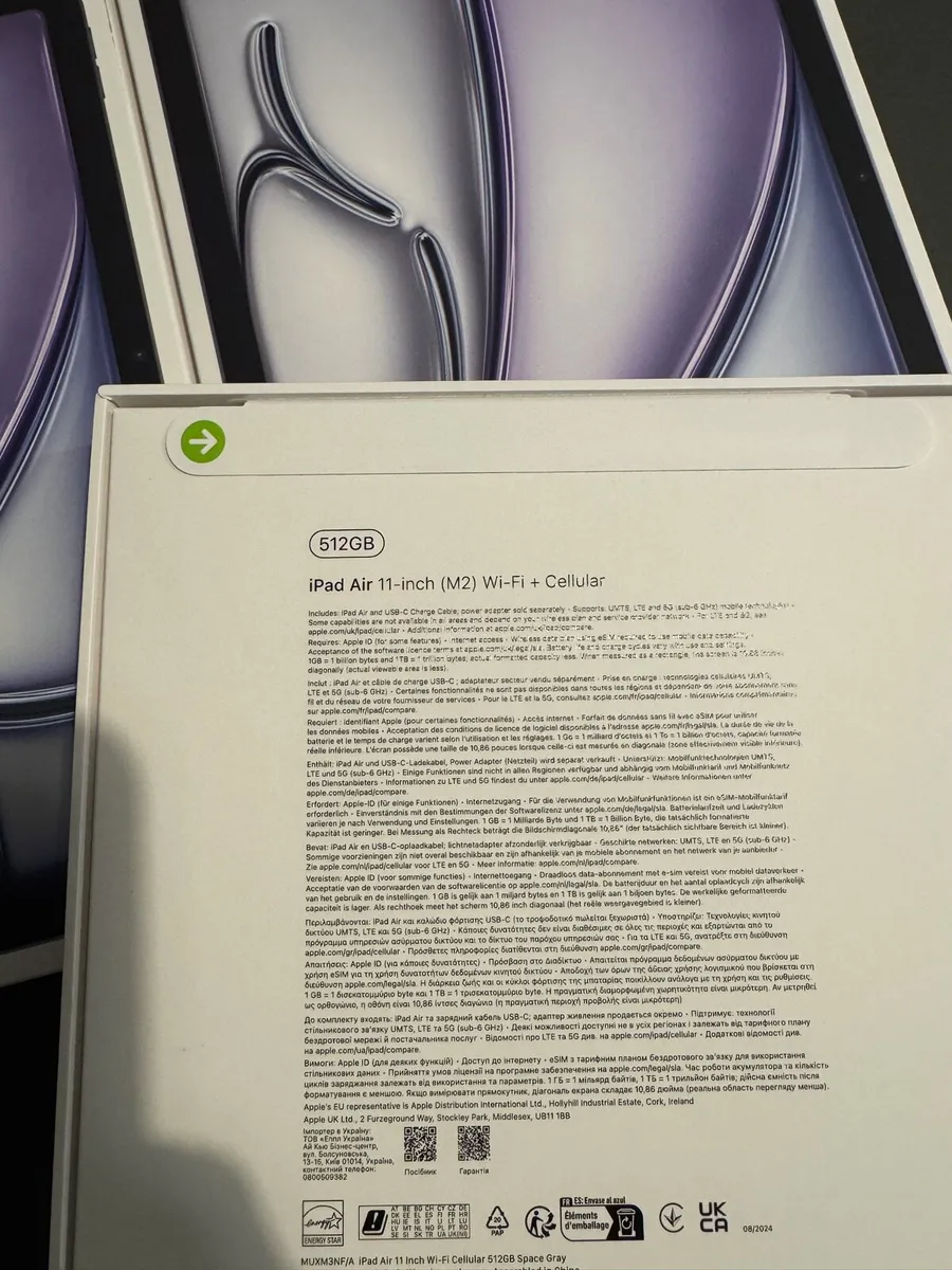 IPad Air 11-inch 512GB (WiFi+Cellular ) Sealed M2 - Image 2
