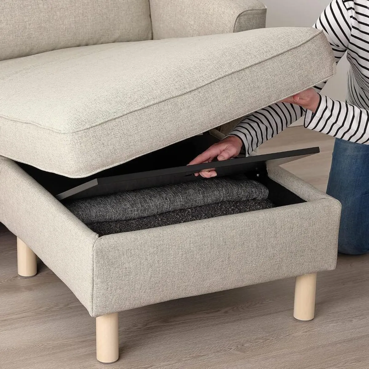 IKEA PARUP 3 seat Sofa with Chaise Longue - Image 4