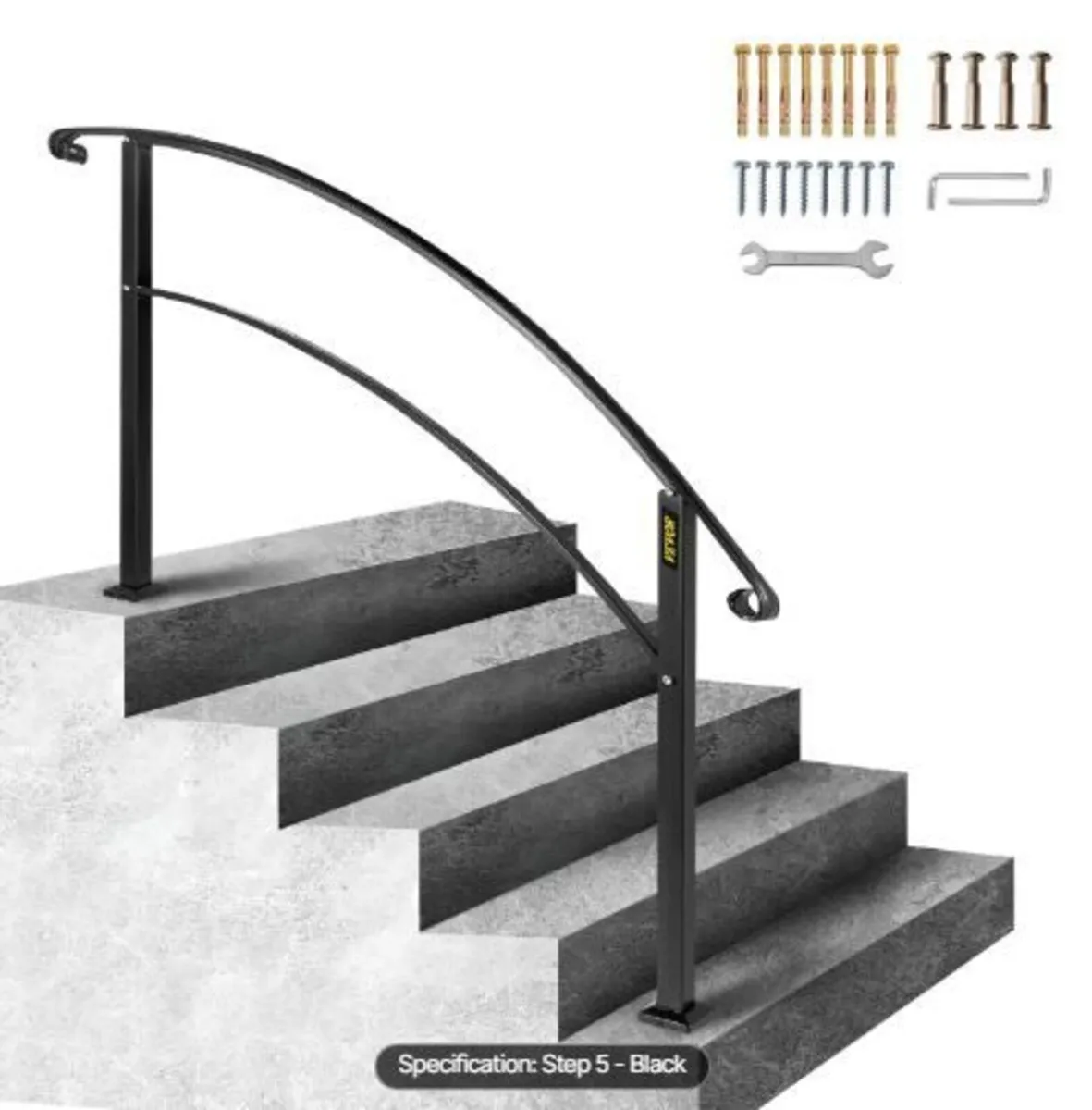 Handrails for Outdoor Steps, Fit 1 or 5 Steps Out - Image 3