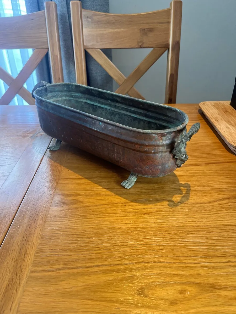 Antique Copper Planter - Image 2