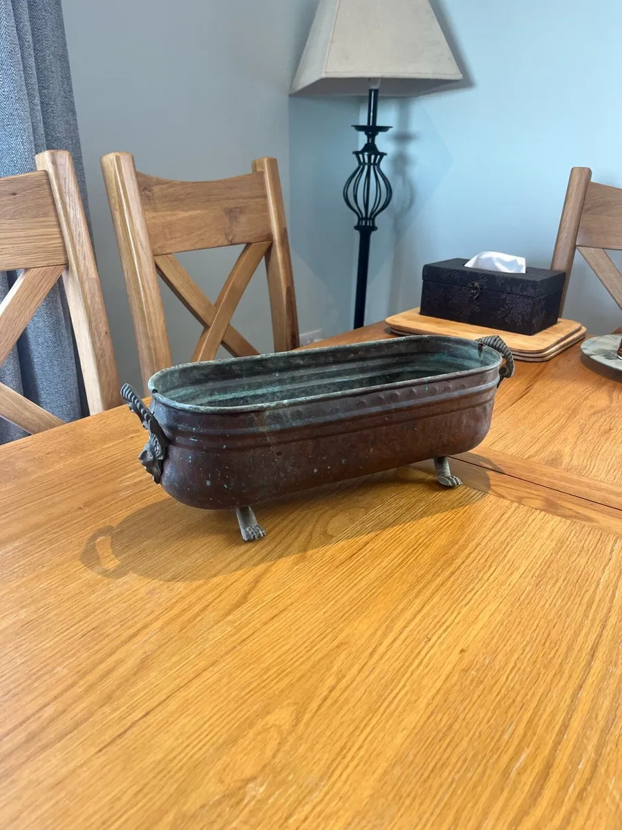 Antique Copper Planter - Image 3