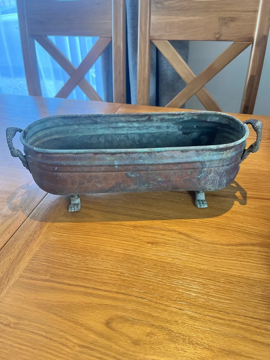 Antique Copper Planter - Image 4