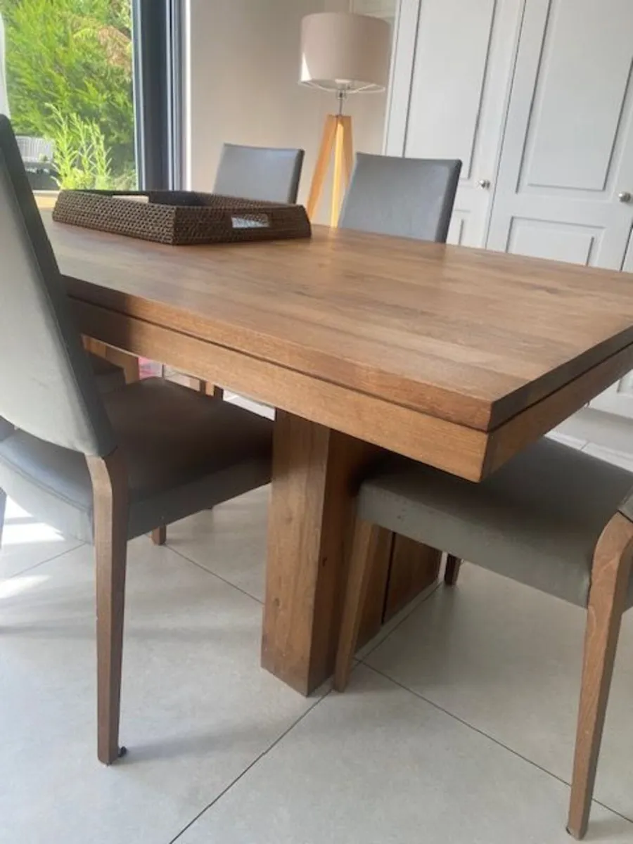Caseys Solid Walnut Dining Table and chairs - Image 2