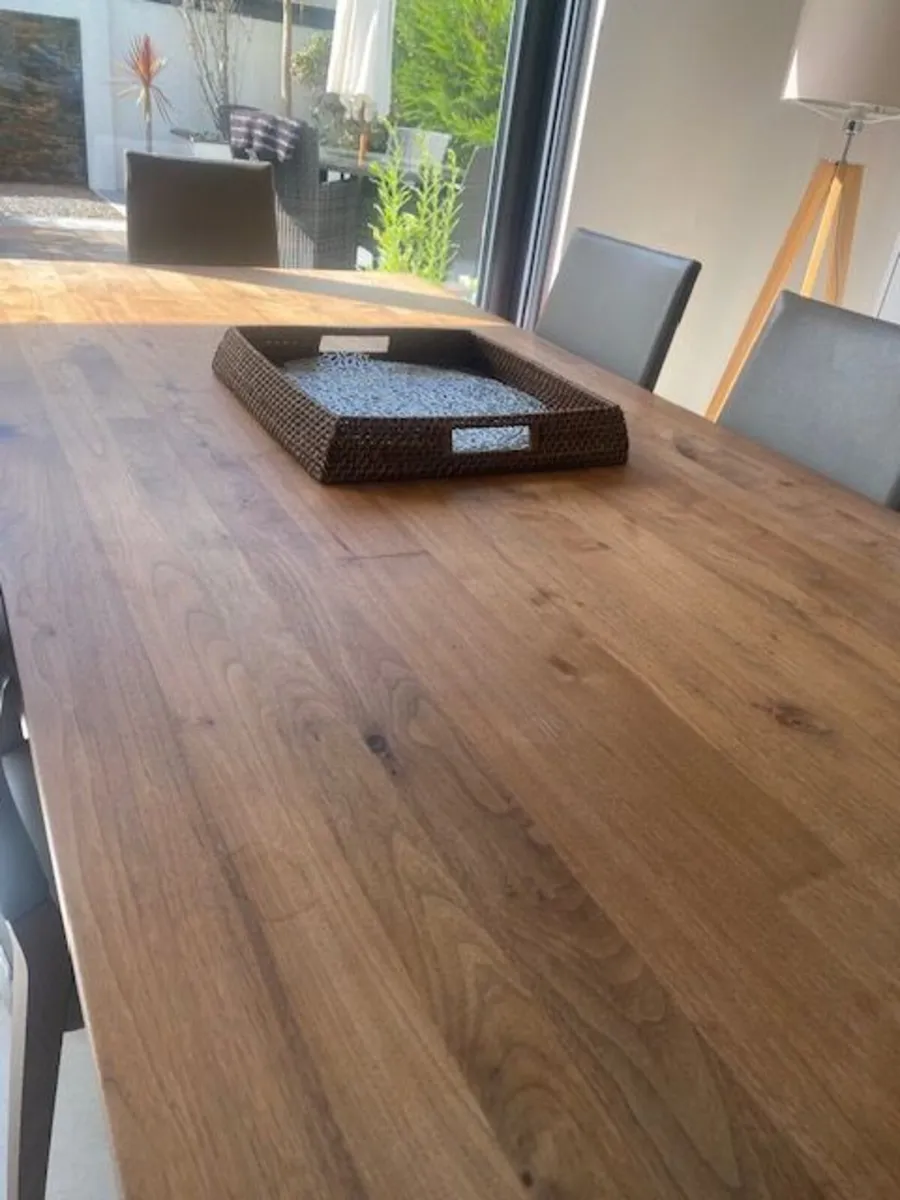 Caseys Solid Walnut Dining Table and chairs - Image 3