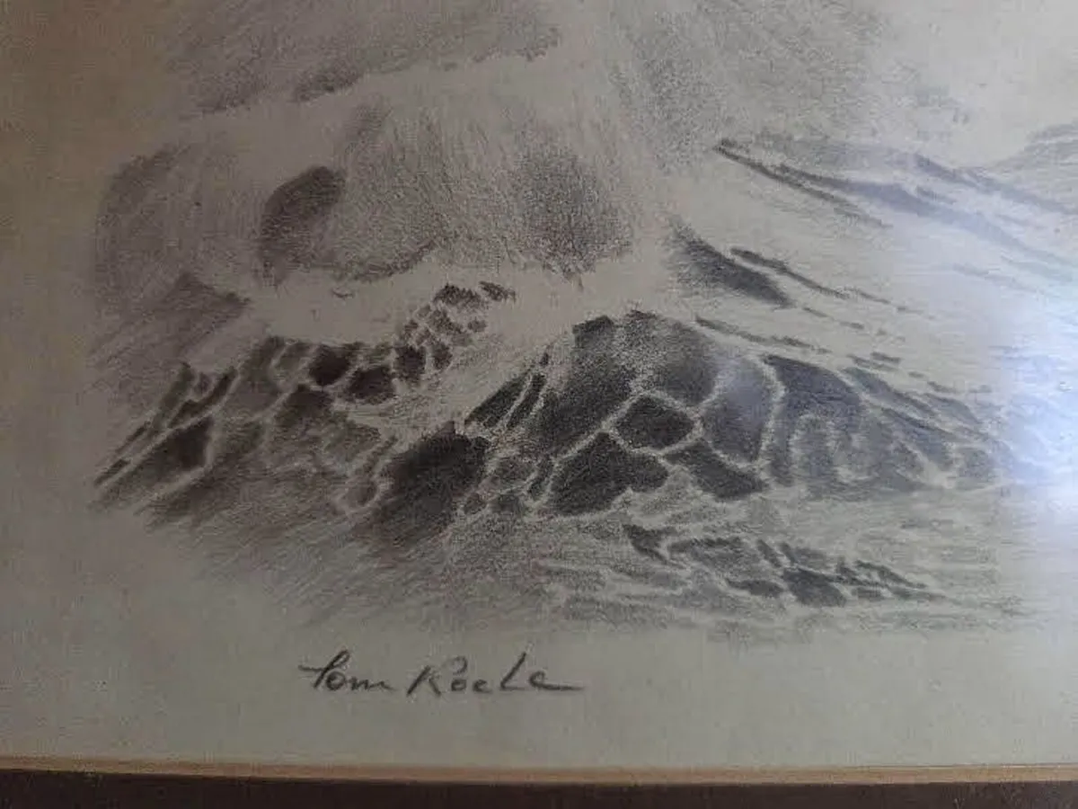 Original Drawing Signed  Irish Artist Tom Roche - Image 3