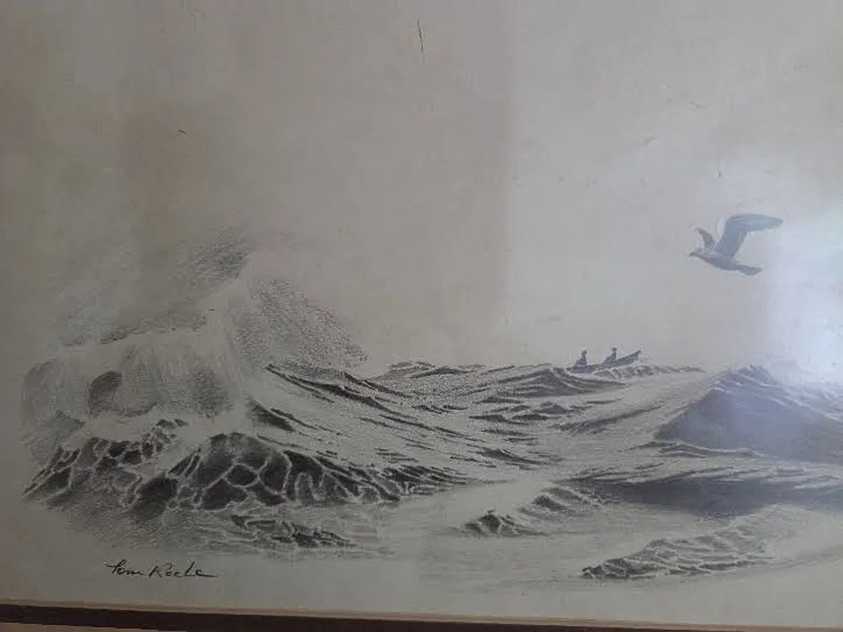 Original Drawing Signed  Irish Artist Tom Roche - Image 2