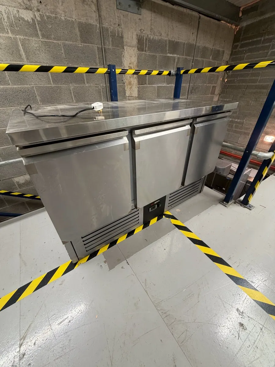 Commercial 3-Door Stainless Steel Fridge - Image 1