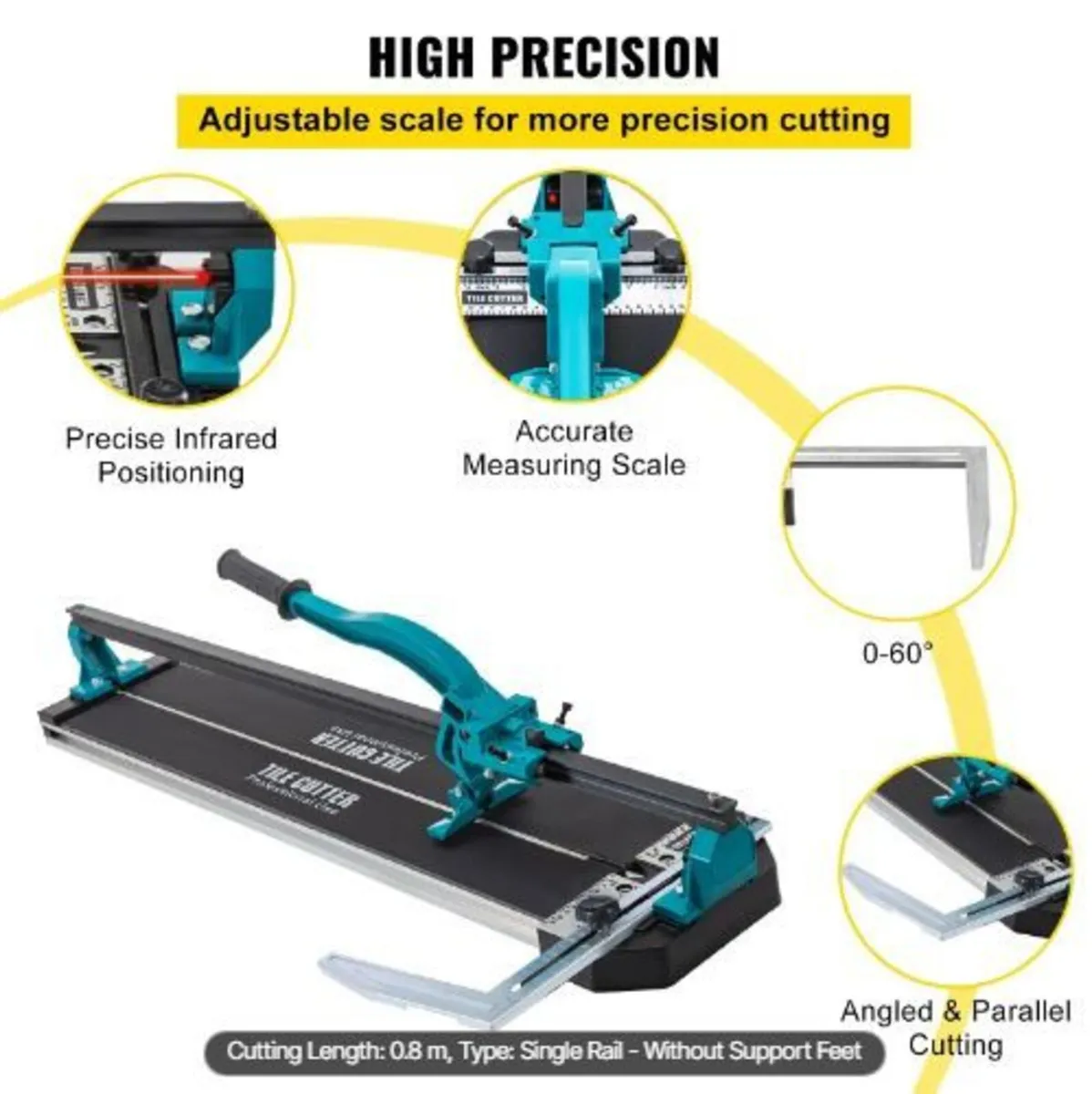800 mm Tile Cutter Single Rail Manual Tile - Image 4