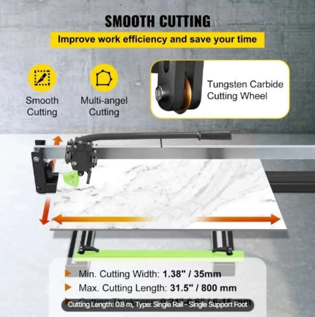 31 Inch Blue Manual Tile Cutter - Image 4