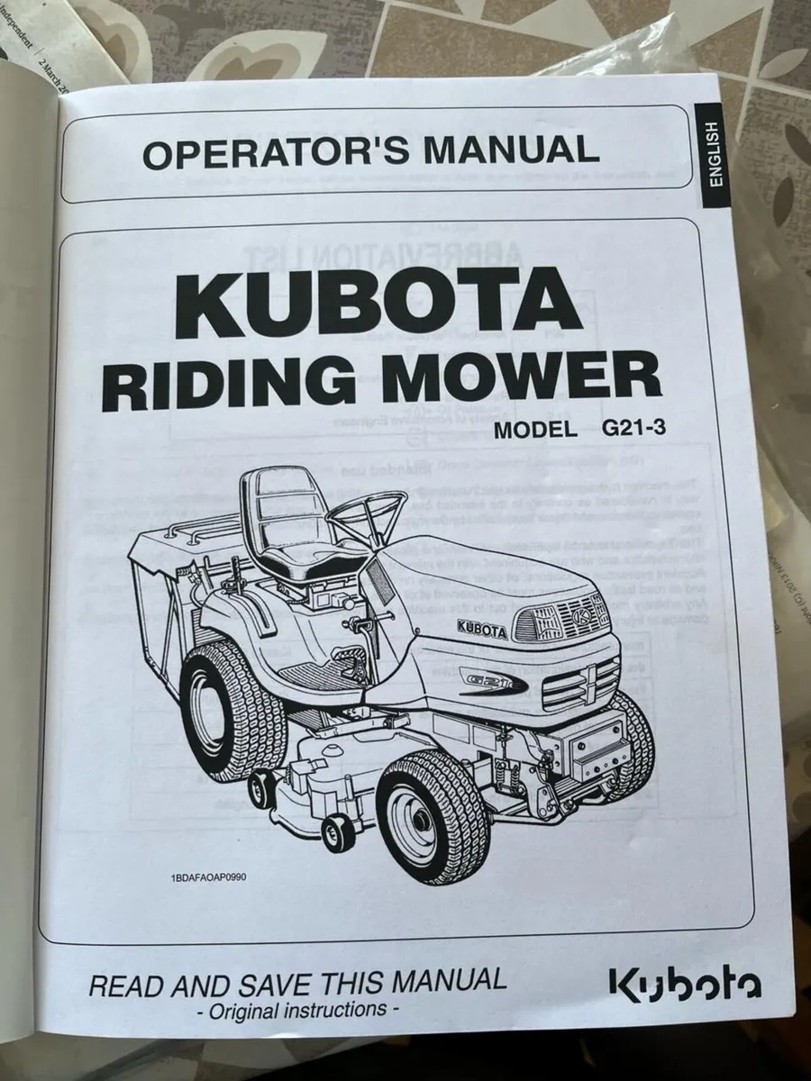 Kubota G21 Diesel Ride-on Lawnmower (Only 361 Hrs) - Image 2