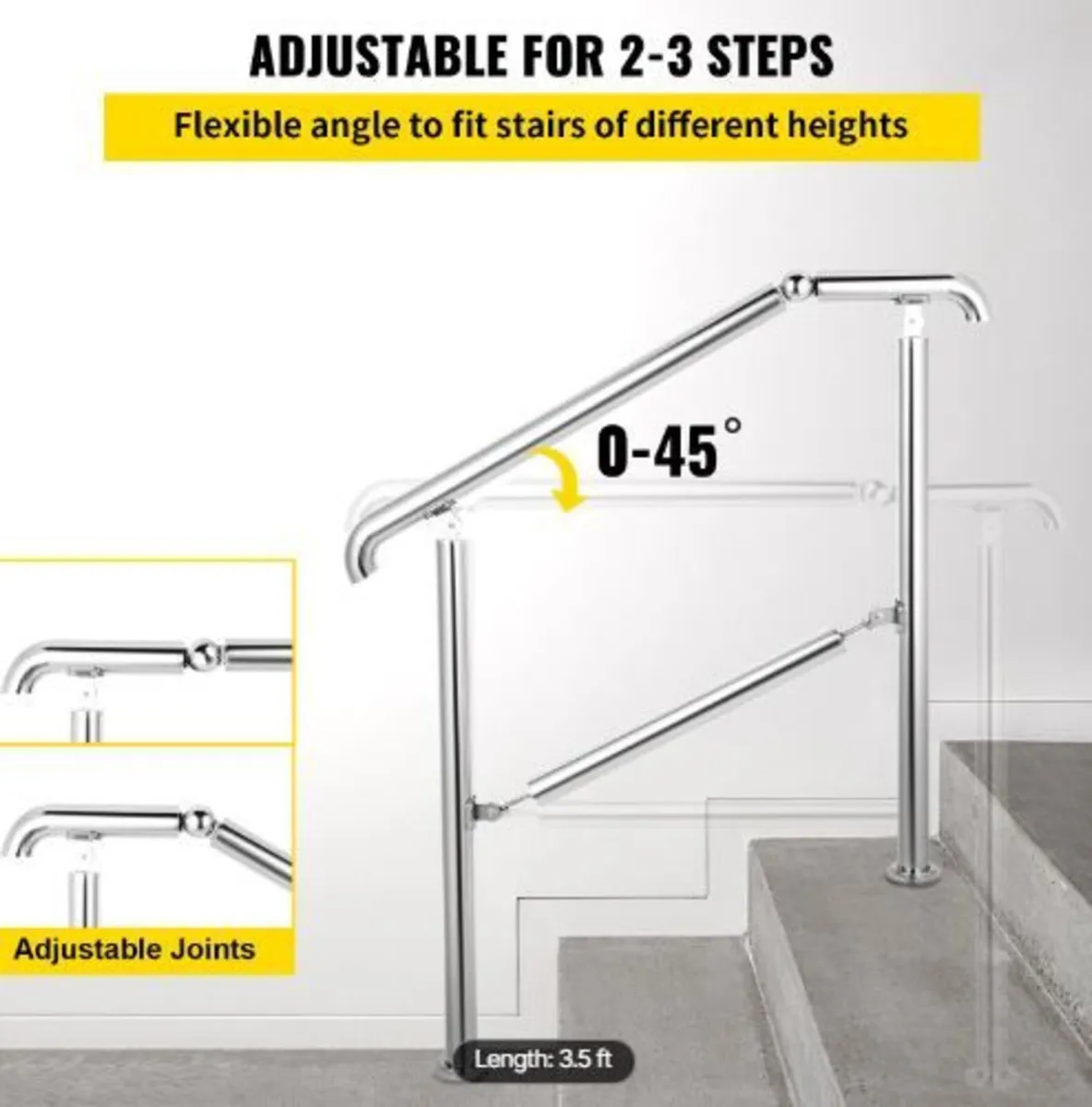 3 Step Railing Stainless Steel Transitional - Image 4