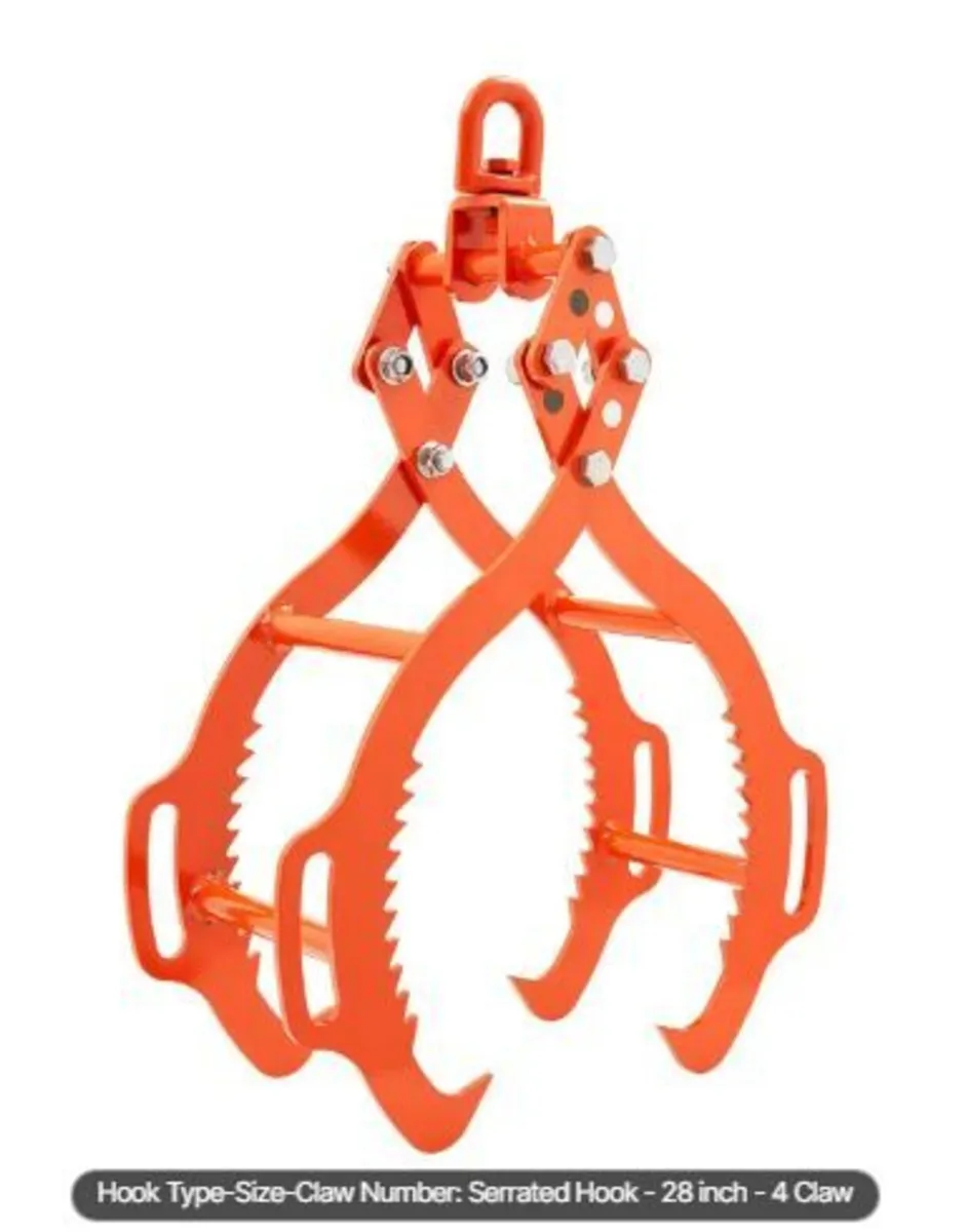 28in Log Lifting Tongs, 4-Claw Log Tongs - Image 4