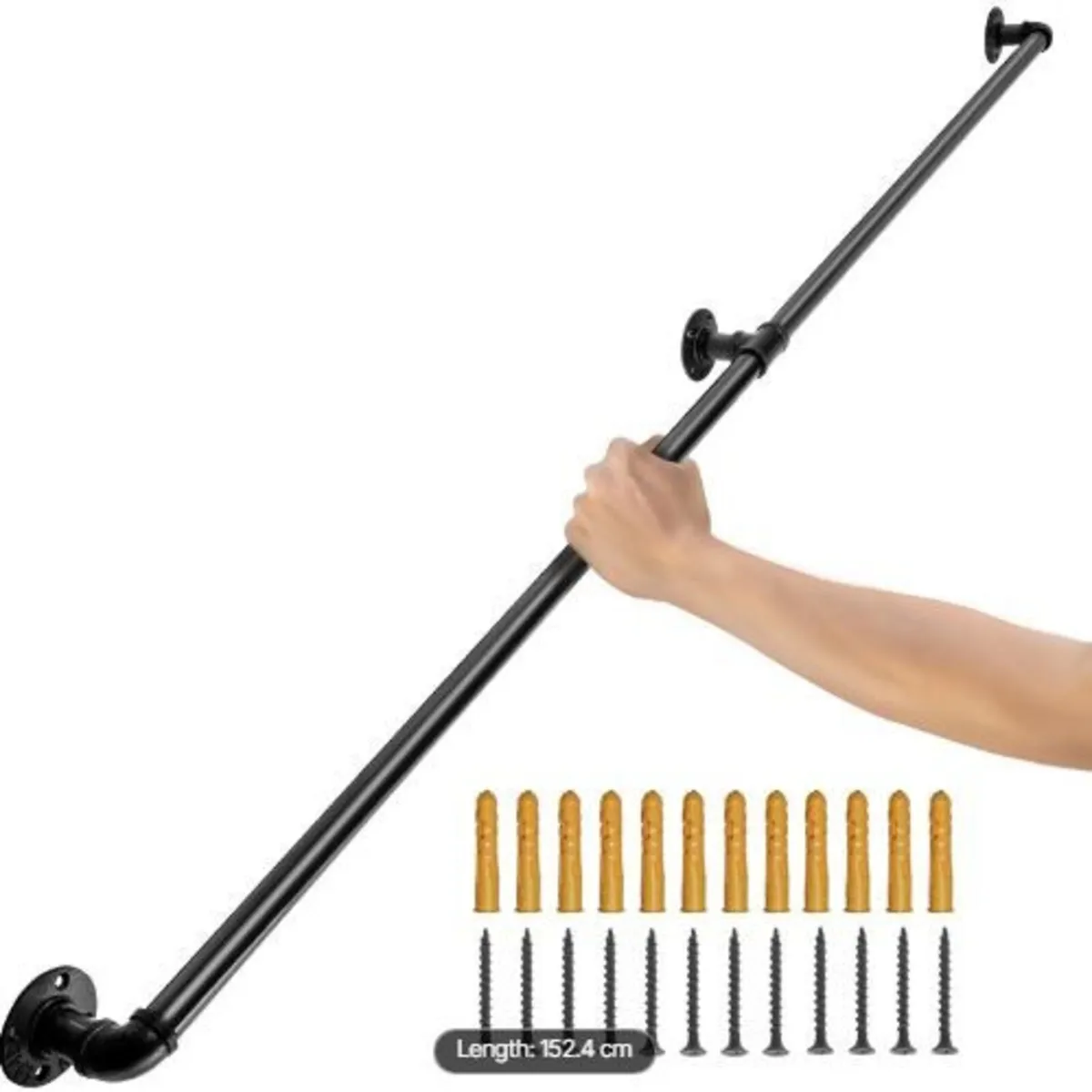 Pipe Stair Handrail, 152.4 cm Staircase - Image 4