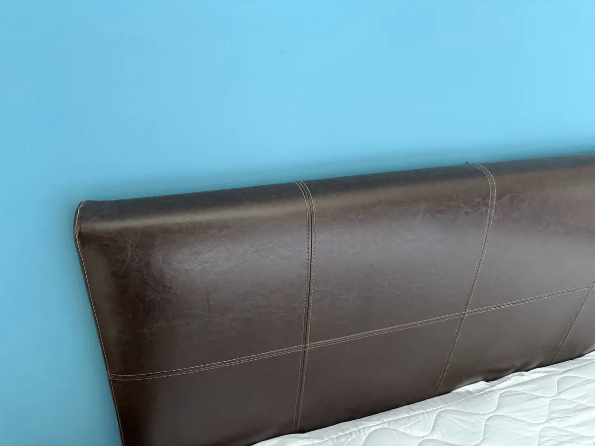 King Size Divan Bed with Headboard and Mattress - Image 2