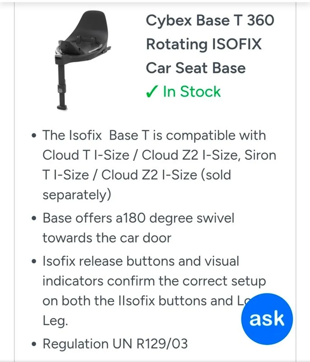Car seat base