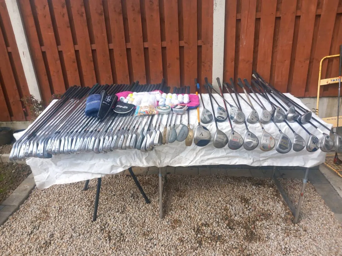 A selection of golf clubs and bags. - Image 2