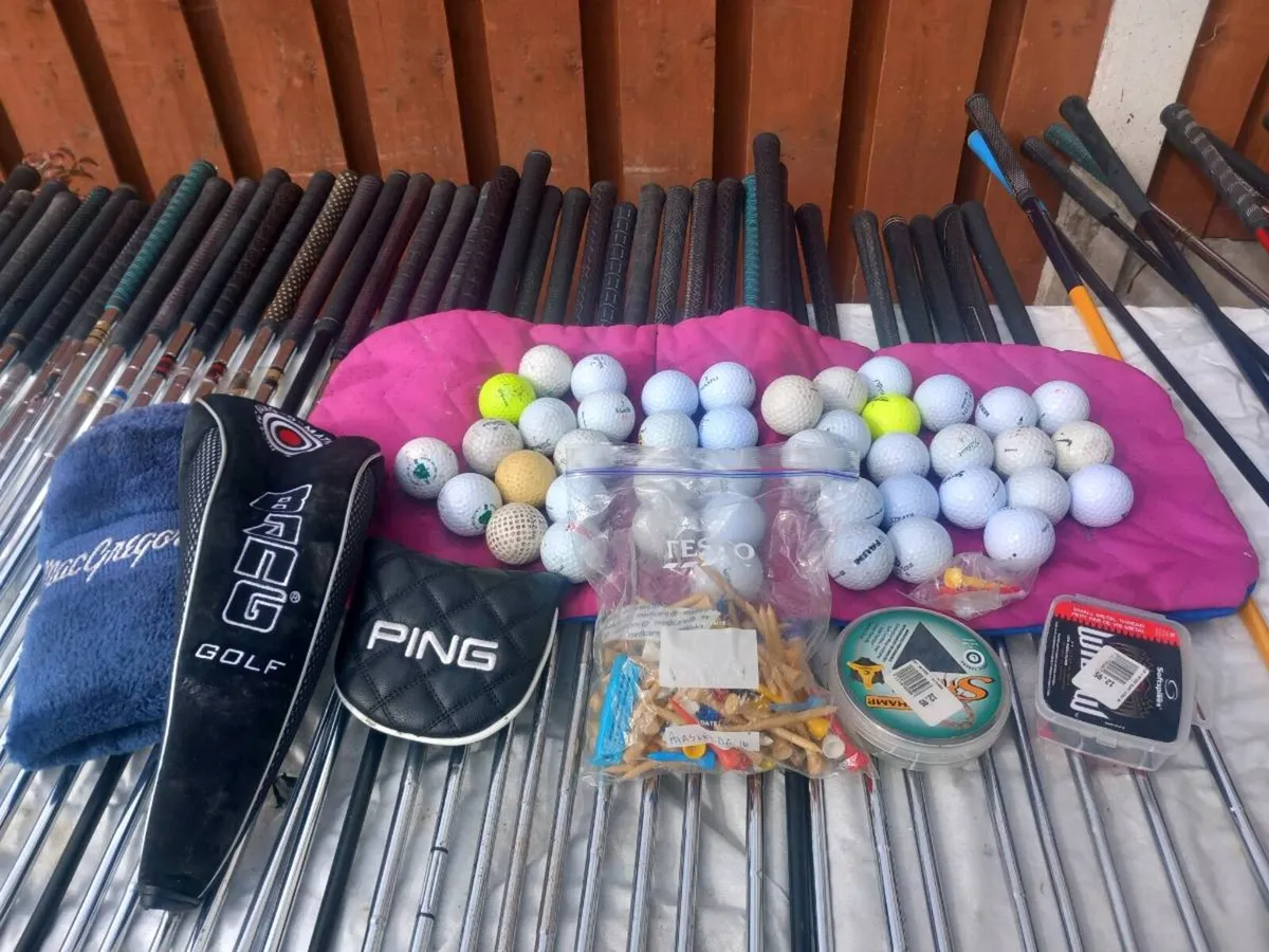 A selection of golf clubs and bags. - Image 3