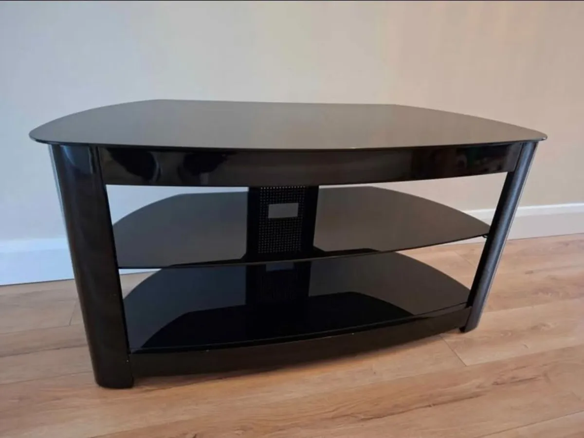 Black Glass TV Stand